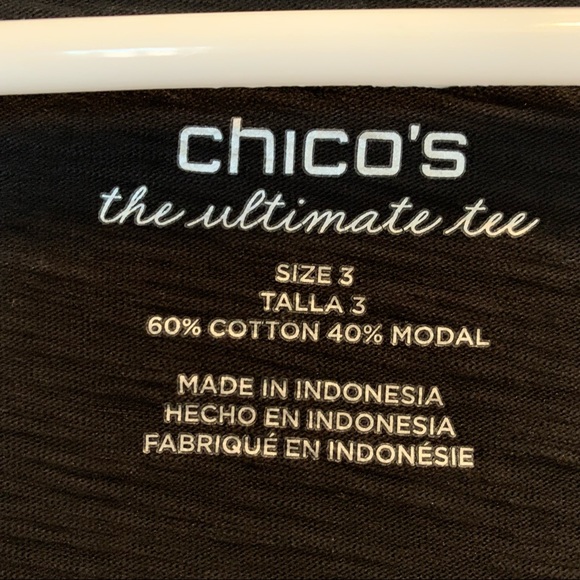 Chico’s Black Long Sleeve T-Shirt * 16 - Picture 2 of 13